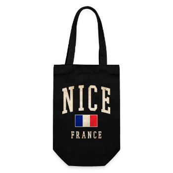 Nice France Flag Design - Gift Bag for Bottles - black - Front