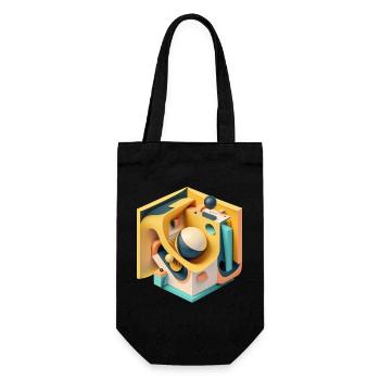 .3D - Gift Bag for Bottles - black - Front