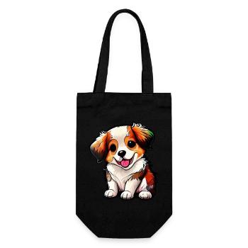 Embodies the pure joy that dogs bring us - Gift Bag for Bottles - black - Front