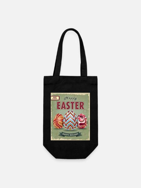 Frohe Ostern Amo - Geschenkbeutel für Flaschen - Schwarz