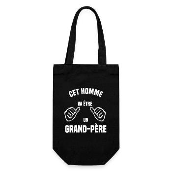 Homme prêt à devenir grand-père - Sac à bouteille - noir - Devant