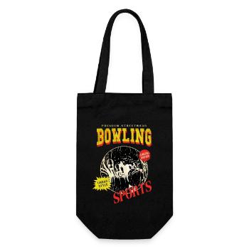 Bowling Bowling Bowling Ball Pins Bowling Players - Gift Bag for Bottles - black - Front