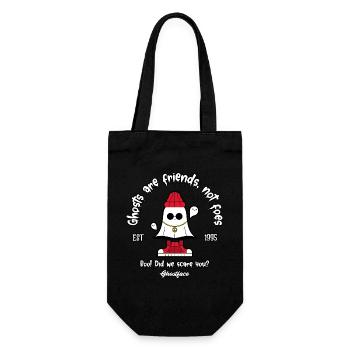 Ghosts are friends, not foes - Ghostface - Geschenkbeutel für Flaschen - Schwarz - Vorne