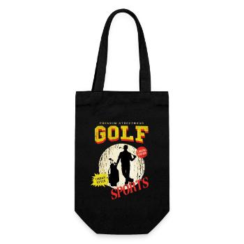 Golf Golf Golfer Sport Hobby Club Vintage - Gift Bag for Bottles - black - Front