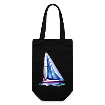 Sailing Sailing Sailing Sailing Ship Sailing Boat - Gift Bag for Bottles - black - Front