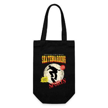Skateboarding Skate Skater Skateboard Sk8 Vintage - Geschenkbeutel für Flaschen - Schwarz - Vorne
