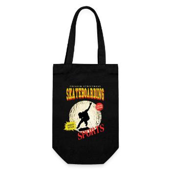 Skateboarding Skate Skater Skateboard Sk8 Vintage - Geschenkbeutel für Flaschen - Schwarz - Vorne