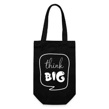 think big - Gift Bag for Bottles - black - Front