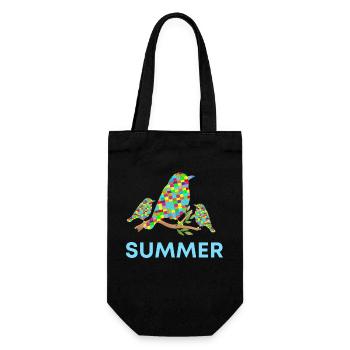Sommer in der Natur, Urlaub in der Natur - Geschenkbeutel für Flaschen - Schwarz - Vorne