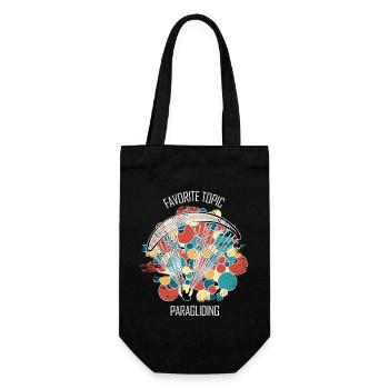Paragliding Gleitschirm Paragleiter Paraglider - Gift Bag for Bottles - black - Front