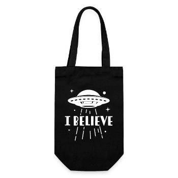 I Believe - Gift Bag for Bottles - black - Front