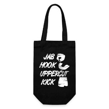 Funny kickboxer saying - Gift Bag for Bottles - black - Front