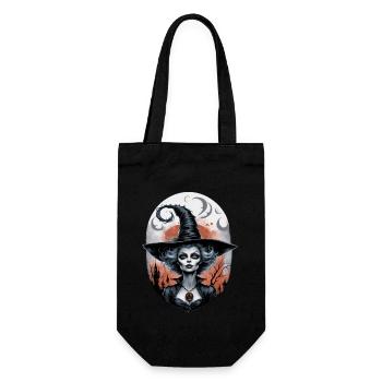 Klassische Hexe 10 - Geschenkbeutel für Flaschen - Schwarz - Vorne