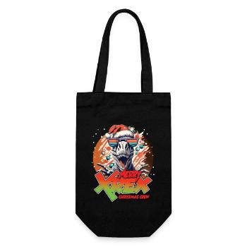 Noël T-REX joyeux XREX cadeau équipage - Sac à bouteille - noir - Devant