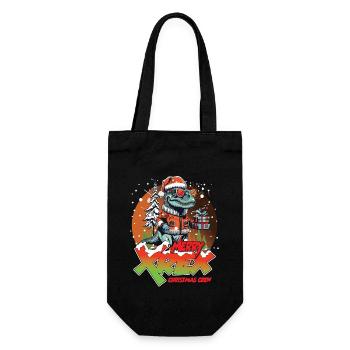 Noël T-REX joyeux XREX cadeau équipage - Sac à bouteille - noir - Devant