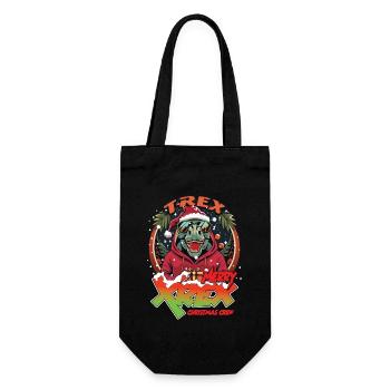 Noël T-REX joyeux XREX cadeau équipage - Sac à bouteille - noir - Devant