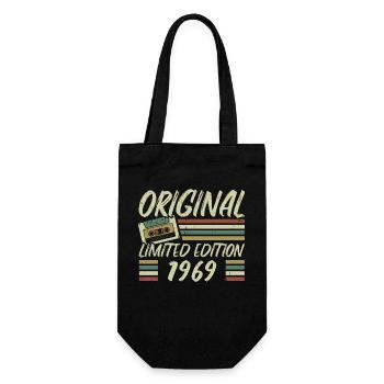 Jahrgang 1969 Retro 1969 Geburtstagsgeschenk - Geschenkbeutel für Flaschen - Schwarz - Vorne