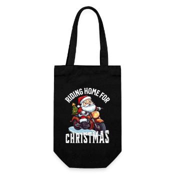 Santa Claus Motorcycle Sunglasses Christmas - Gift Bag for Bottles - black - Front