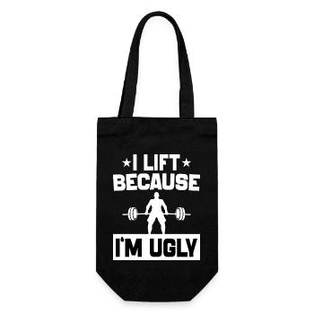 I Lift Because i'm Ugly Workout Motivation gym - Sac à bouteille - noir - Devant