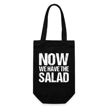 NOW WE HAVE THE SALAD - Geschenkbeutel für Flaschen - Schwarz - Vorne