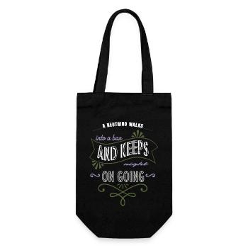 birthday present idea geek present idea humor - Geschenkbeutel für Flaschen - Schwarz - Vorne