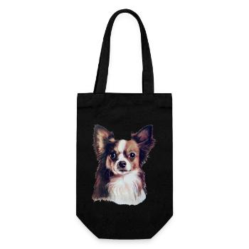 Chihuahua - Geschenkbeutel für Flaschen - Schwarz - Vorne