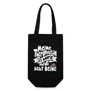 Lustiger Spruch Springspinnen Sammler mit Humor - Geschenkbeutel für Flaschen - Schwarz - Vorne