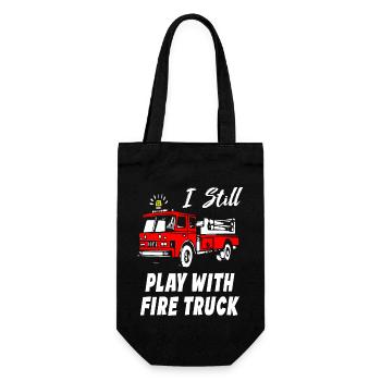 I Still Play With Fire Truck - Gift Bag for Bottles - black - Front