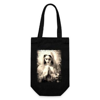 Jungfrau Maria Jesus Bibel christliche Religion christlich - Geschenkbeutel für Flaschen - Schwarz - Vorne