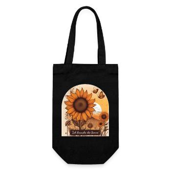 Sonnenschein für die Seele - Geschenkbeutel für Flaschen - Schwarz - Vorne