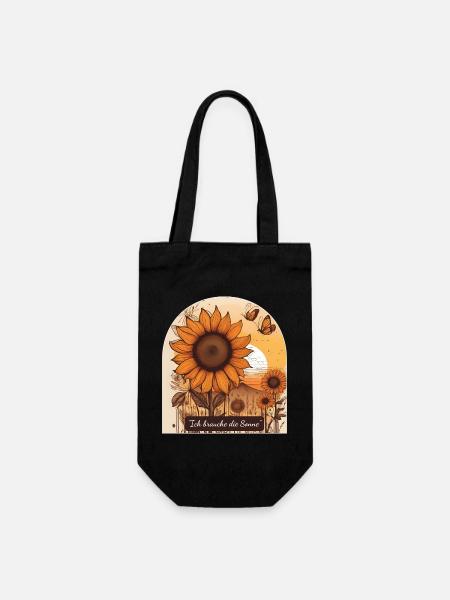 Sonnenschein für die Seele - Geschenkbeutel für Flaschen - Schwarz