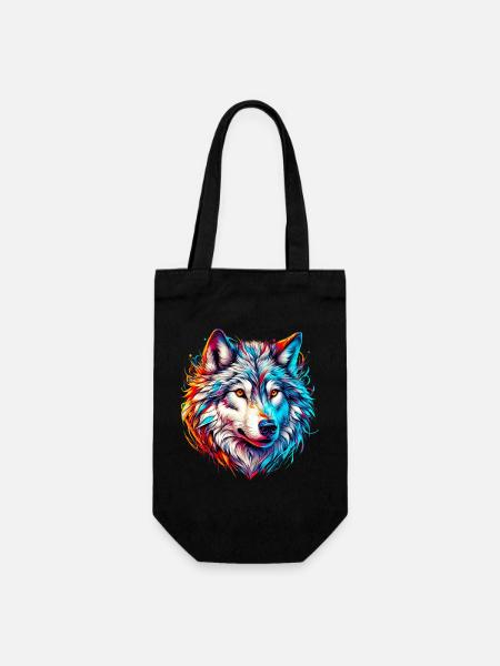 Wolf - Gift Bag for Bottles - black