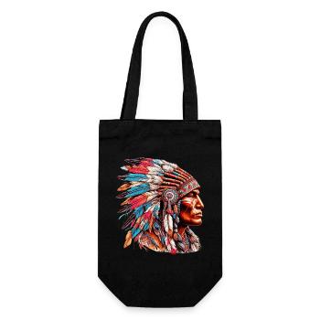 American Indian American Red Skin - Gift Bag for Bottles - black - Front