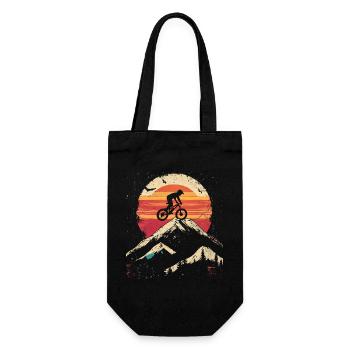 Mountain Bike Vintage Look - Gift Bag for Bottles - black - Front