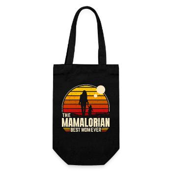 Der MAMALORIAN - Mama - Vintage Orange - Geschenkbeutel für Flaschen - Schwarz - Vorne