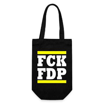 Fck fdp - Geschenkbeutel für Flaschen - Schwarz - Vorne