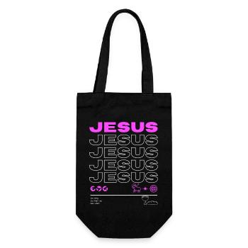 Jesus - Geschenkbeutel für Flaschen - Schwarz - Vorne