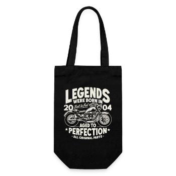 2004 Vintage Born Legends Birthday Motorcycle - Gift Bag for Bottles - black - Front