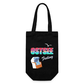 Ostsee Feeling - Geschenkbeutel für Flaschen - Schwarz - Vorne