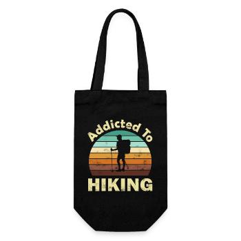 Wandern Wanderer - Geschenkbeutel für Flaschen - Schwarz - Vorne