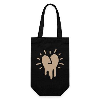 Liquid Heart – Love that Spreads Gently - Gift Bag for Bottles - black - Front