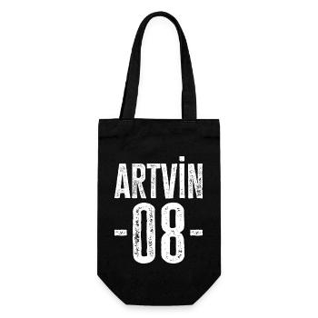 Artvin 08 – Stolz auf die Schwarzmeerregion - Geschenkbeutel für Flaschen - Schwarz - Vorne