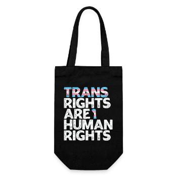 Trans Rights Are Human Rights - Gift Bag for Bottles - black - Front