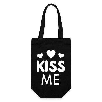 Kiss Me - Gift Bag for Bottles - black - Front