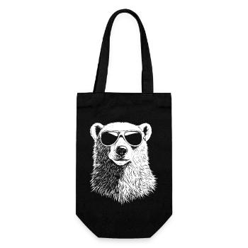 Cool Polar Bear Sunglasses Summer Bear - Gift Bag for Bottles - black - Front