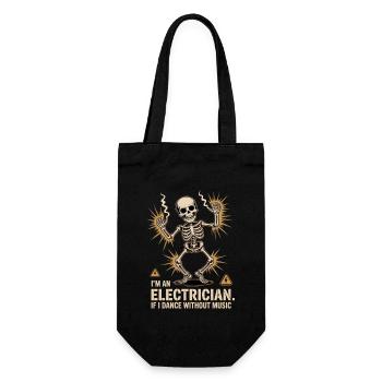 Funny Electrician Design for Men - Gift Bag for Bottles - black - Front
