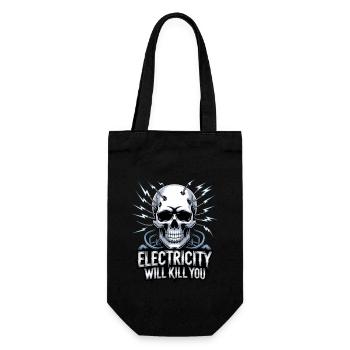 Funny Electrician Design for Men - Gift Bag for Bottles - black - Front