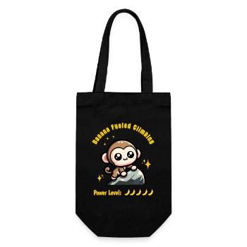 Cute climbing monkey kawaii bouldering kids climbing - Gift Bag for Bottles - black - Front