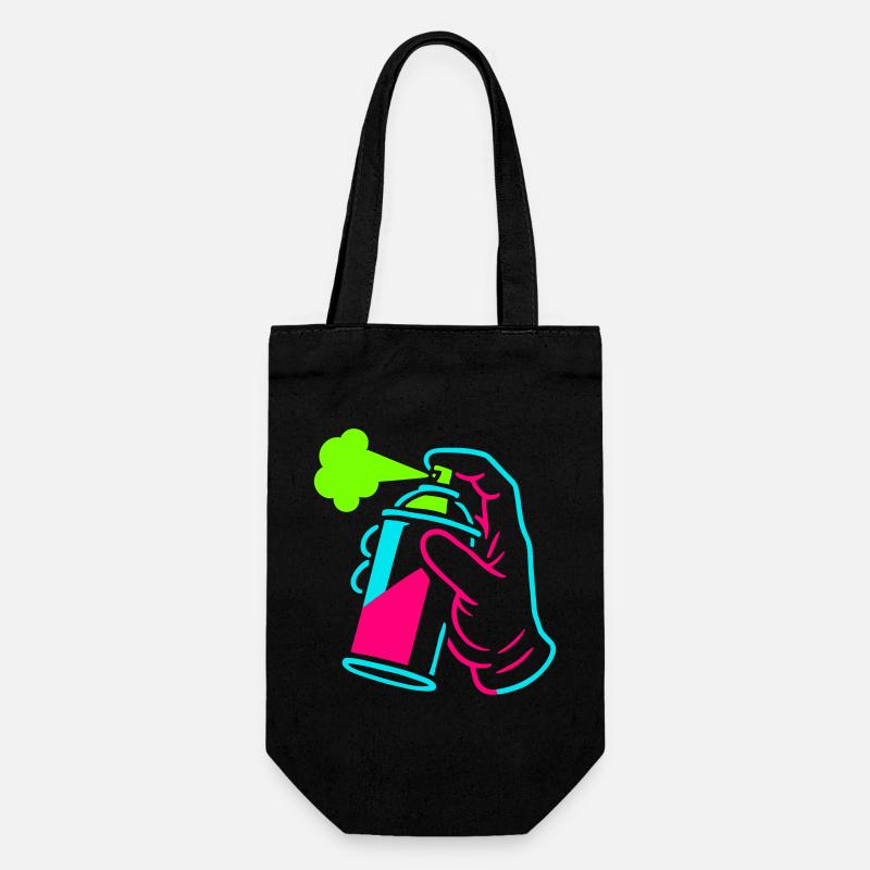 Graffiti tin in pop art style - Gift Bag for Bottles - black