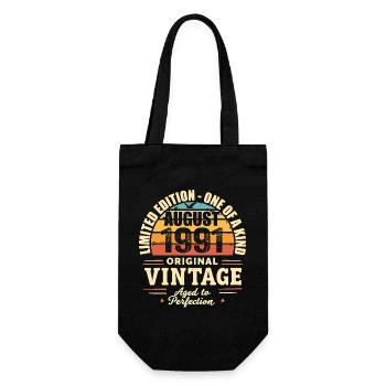 August 1991 Birthday August 1991 - August 1991 - Gift Bag for Bottles - black - Front